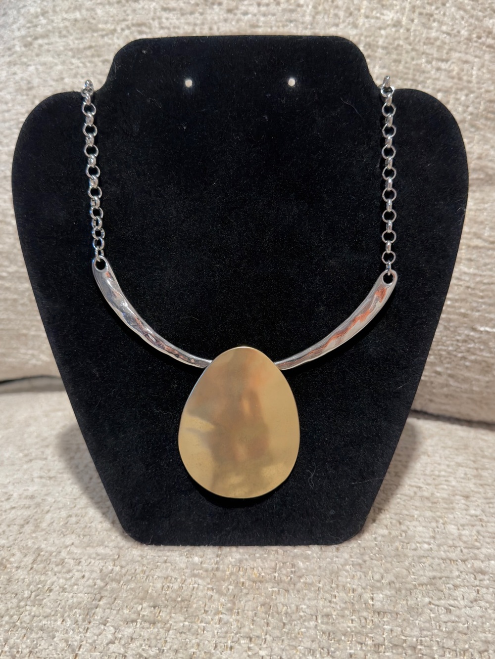 Chico's Two-Tone Pendant Necklace - Gold & Silver